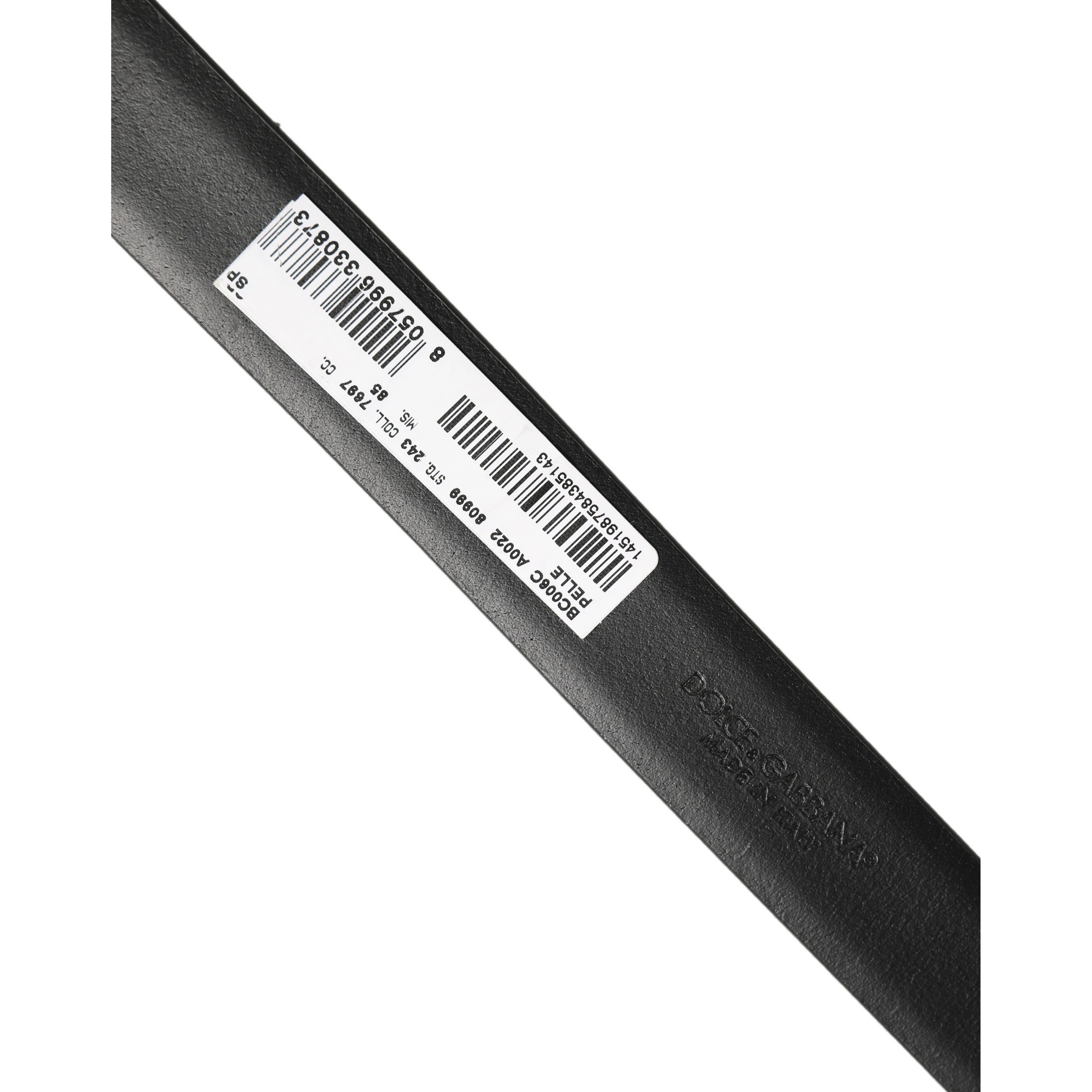 Black Classic Leather Silver Tone Buckle Belt