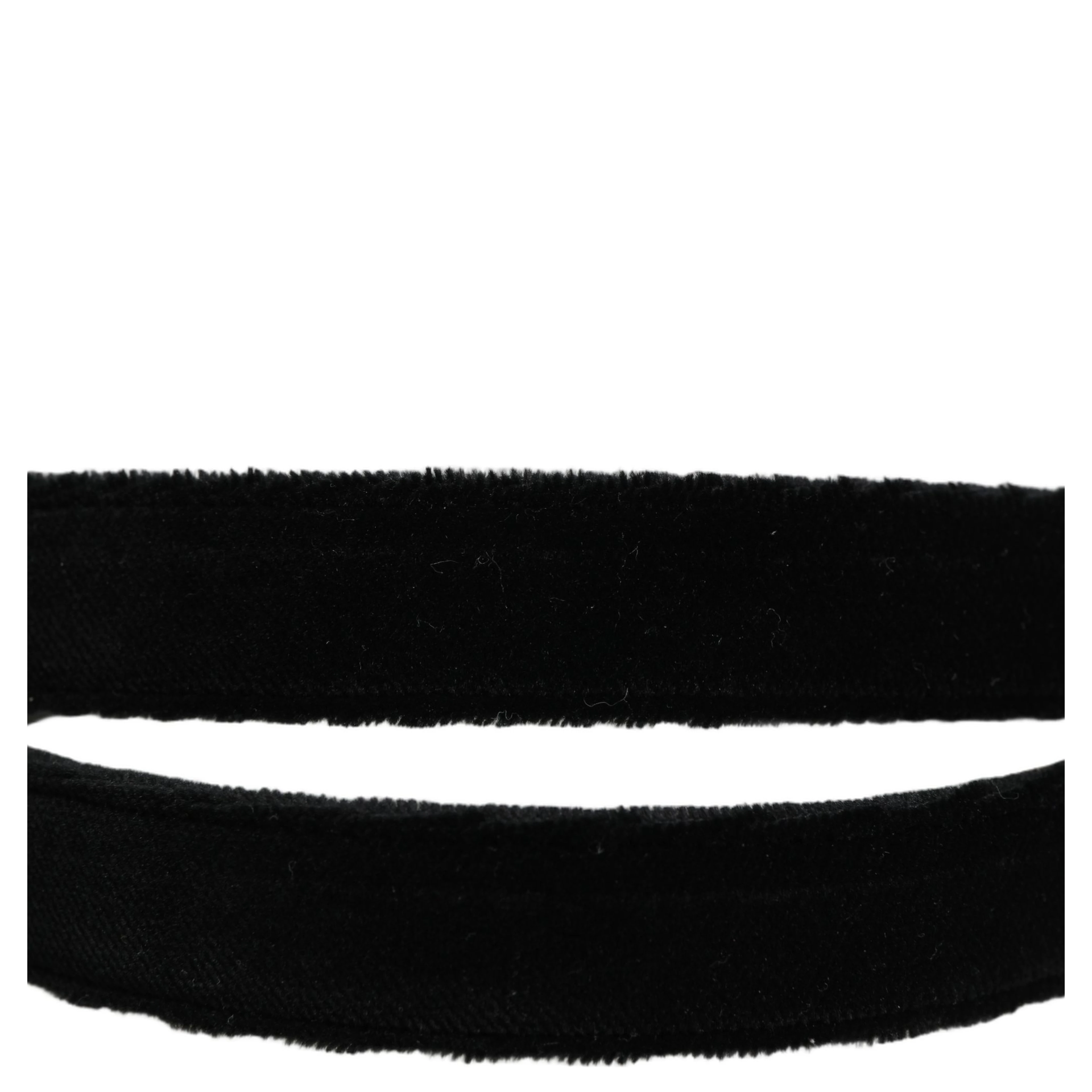 Black Velvet Silver Tone Metal Buckle Belt