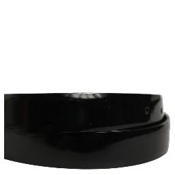 Black Classic Leather Gold Tone Buckle Belt