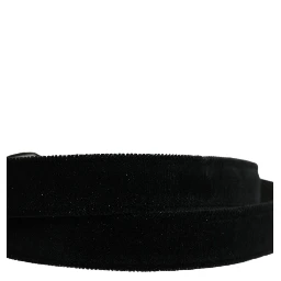 Black Cotton Metal Buckle Classic Men Belt