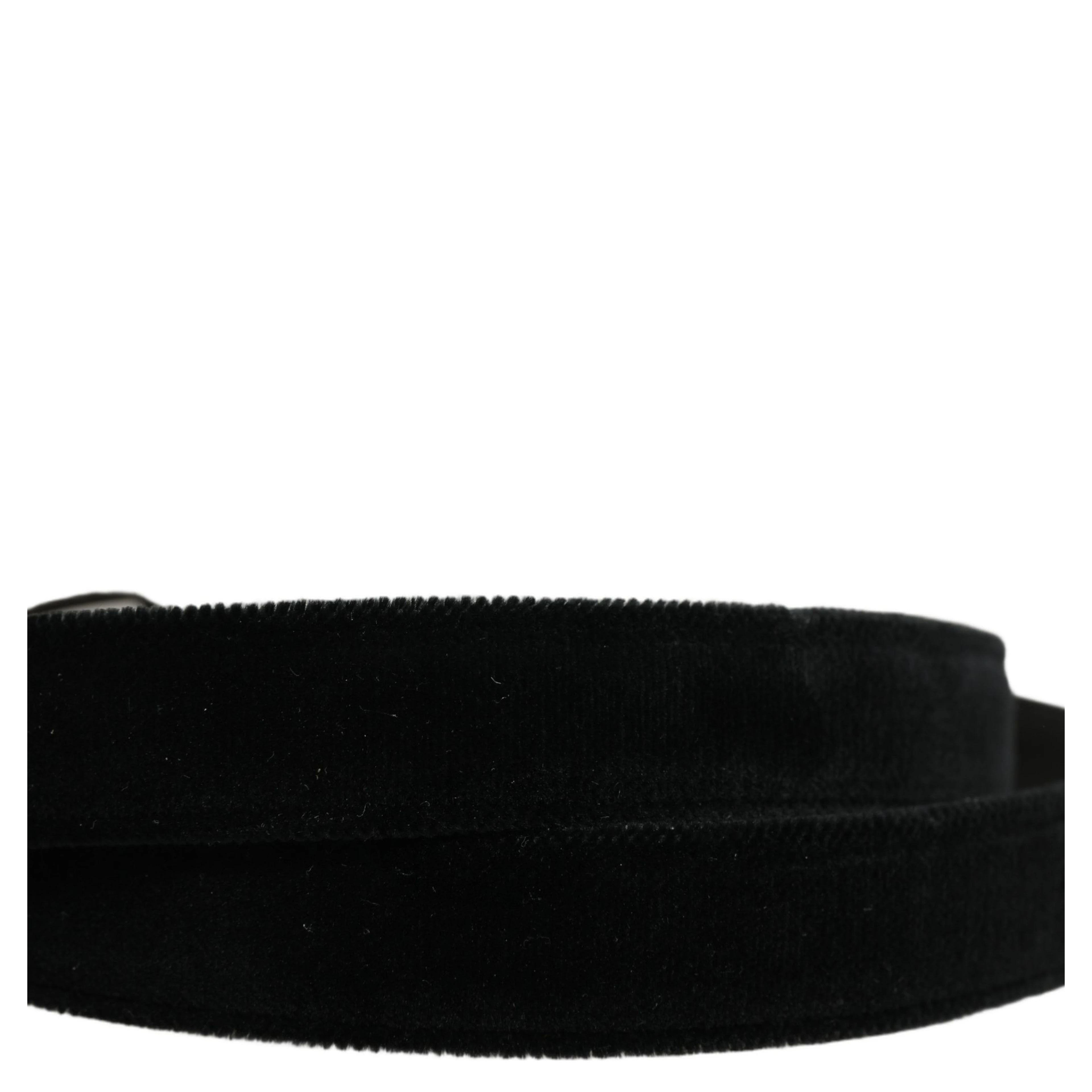 Black Cotton Metal Buckle Classic Men Belt