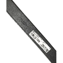 Dark Gray Leather Metal Buckle Classic Belt