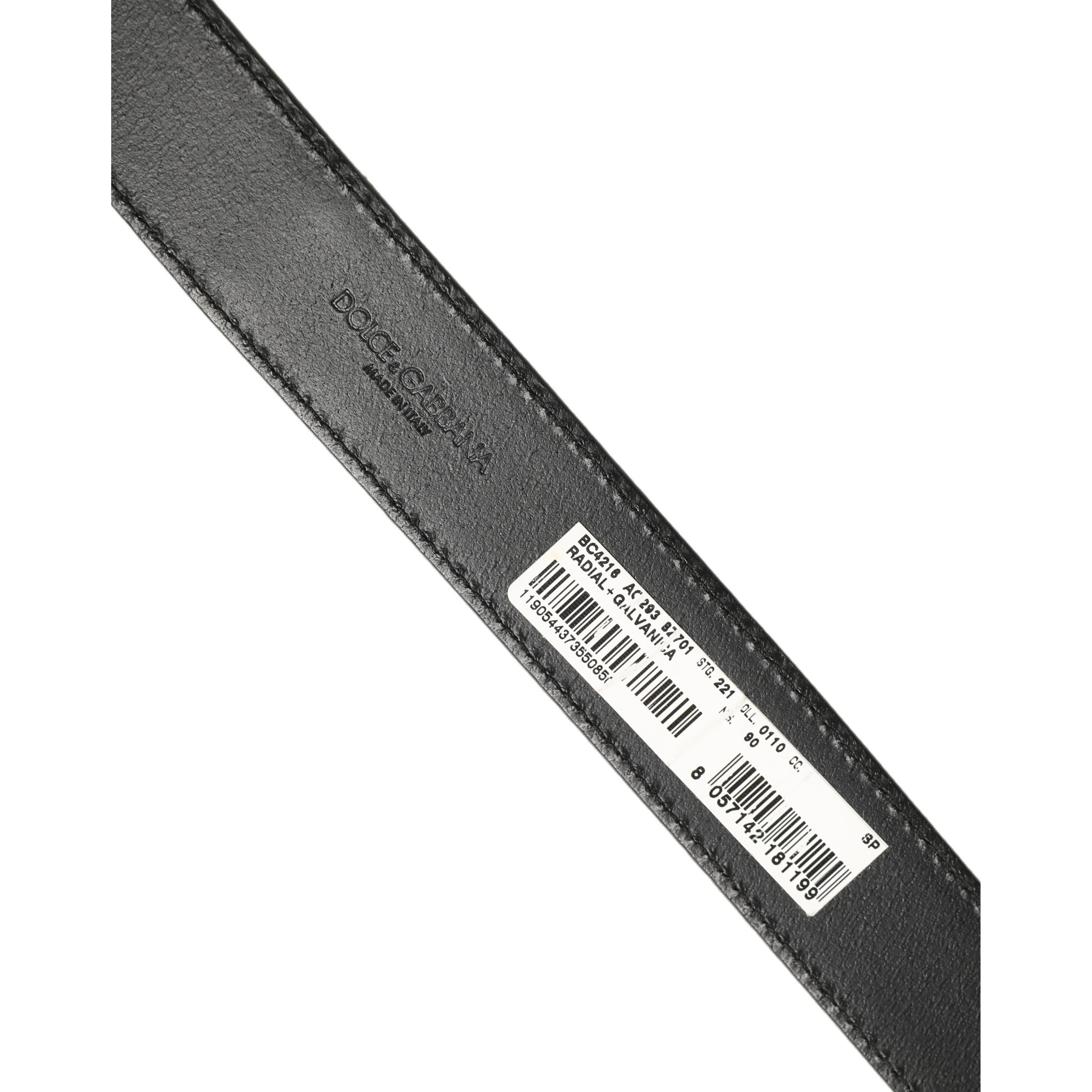 Dark Gray Leather Metal Buckle Classic Belt