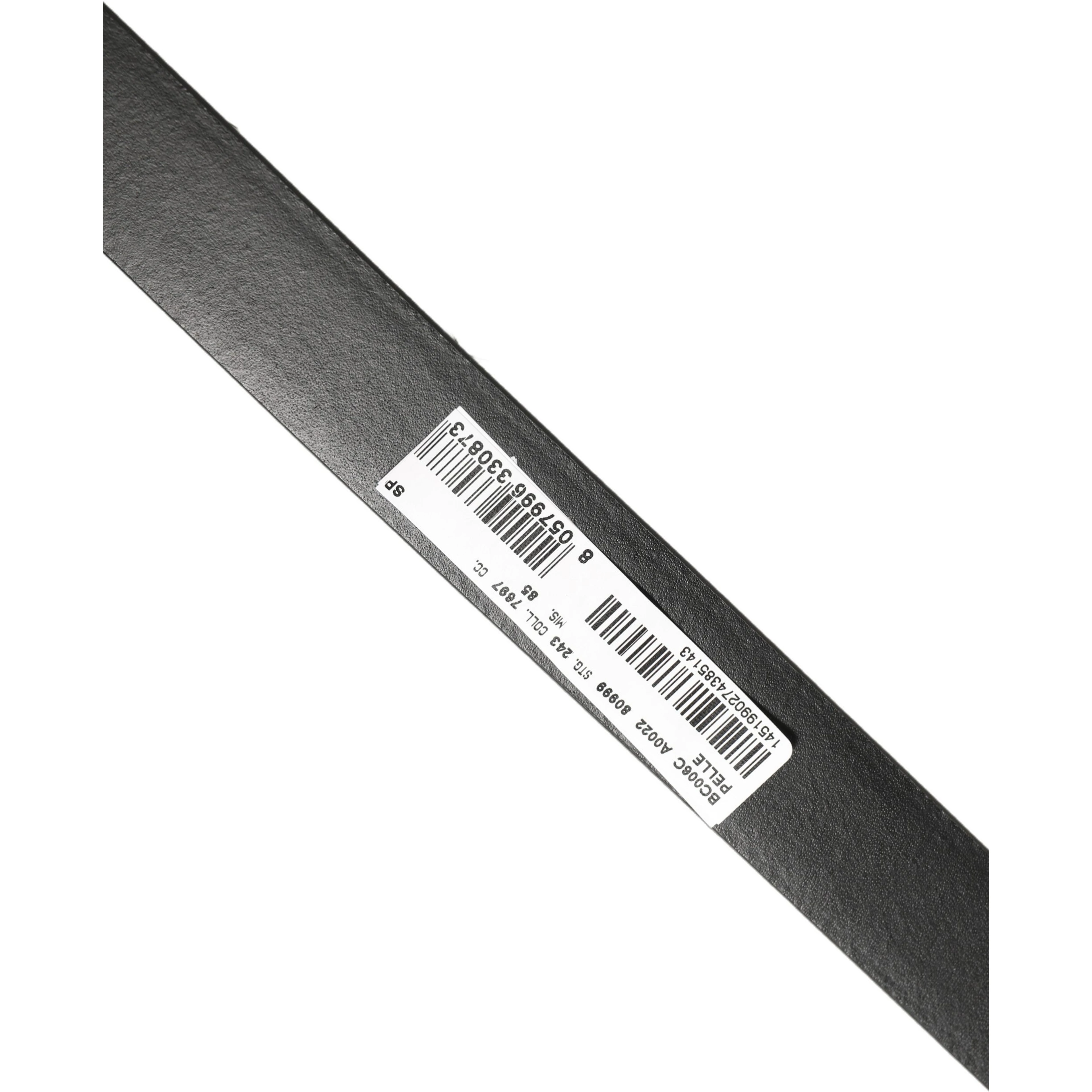 Black Classic Leather Silver Tone Buckle Belt