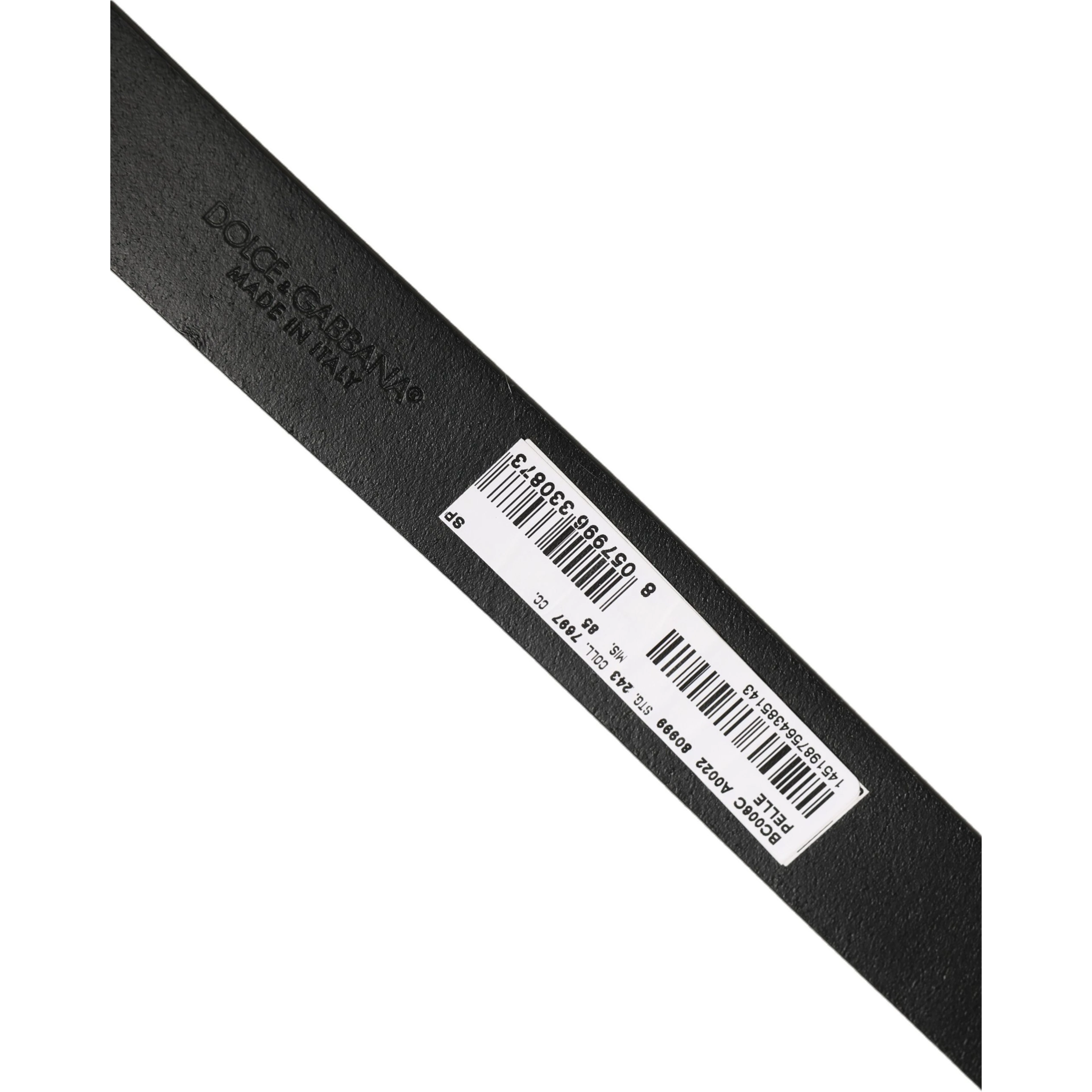 Black Classic Leather Silver Tone Buckle Belt