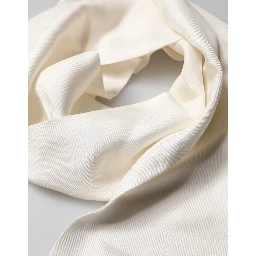 Men White Silk Fringed Edge Lace Stole Scarf