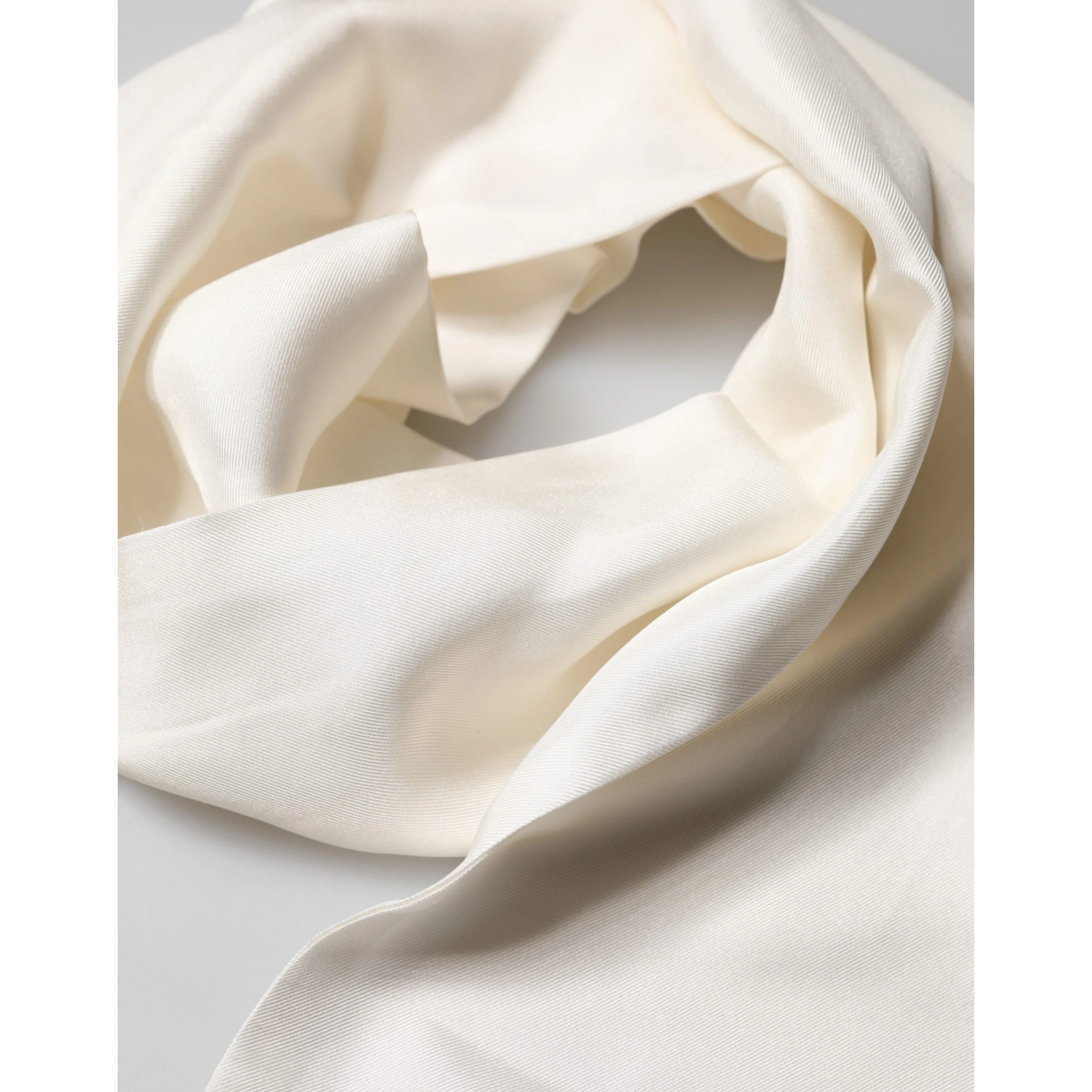Men White Silk Fringed Edge Lace Stole Scarf