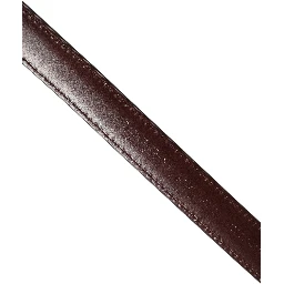 Dark Brown Woven Leather Metal Buckle Belt