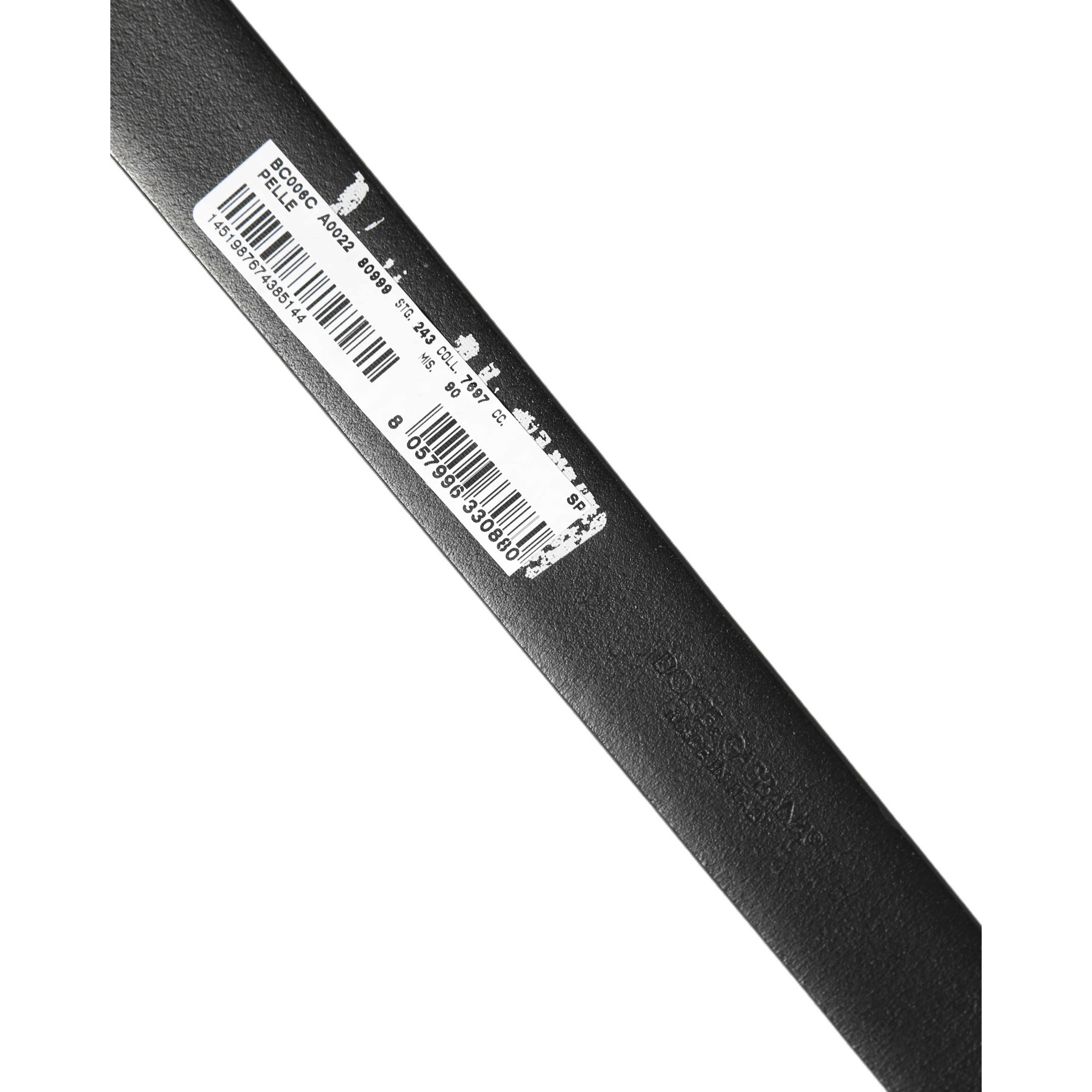 Black Classic Leather Silver Tone Buckle Belt