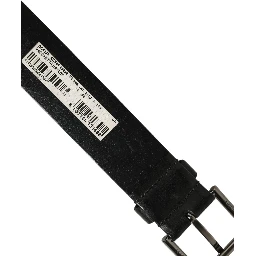 Black Calf Leather Classic Silver Buckle Belt