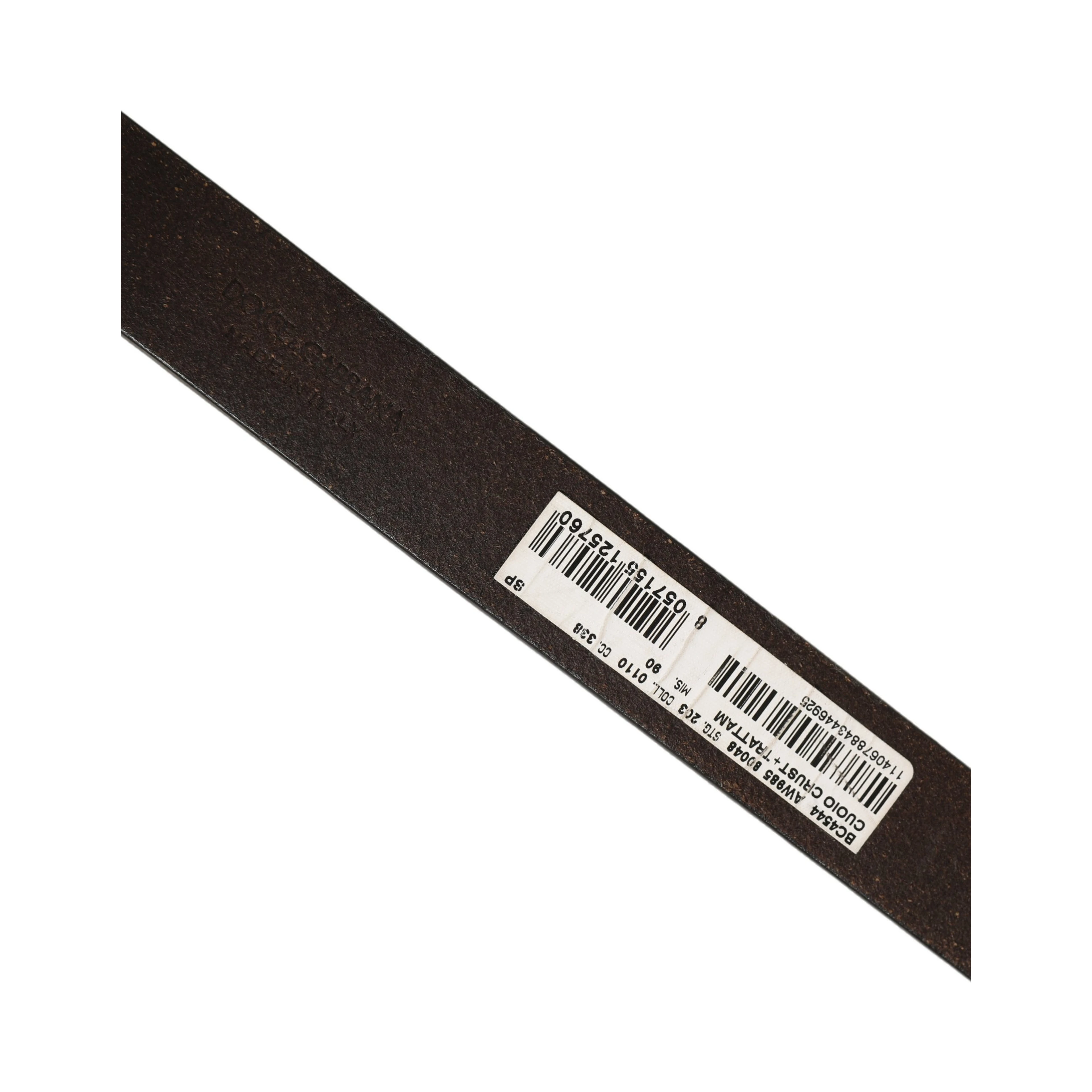 Brown Leather Silver Tone Metal Buckle Belt