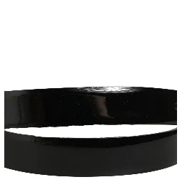 Black Classic Leather Gold Tone Buckle Belt