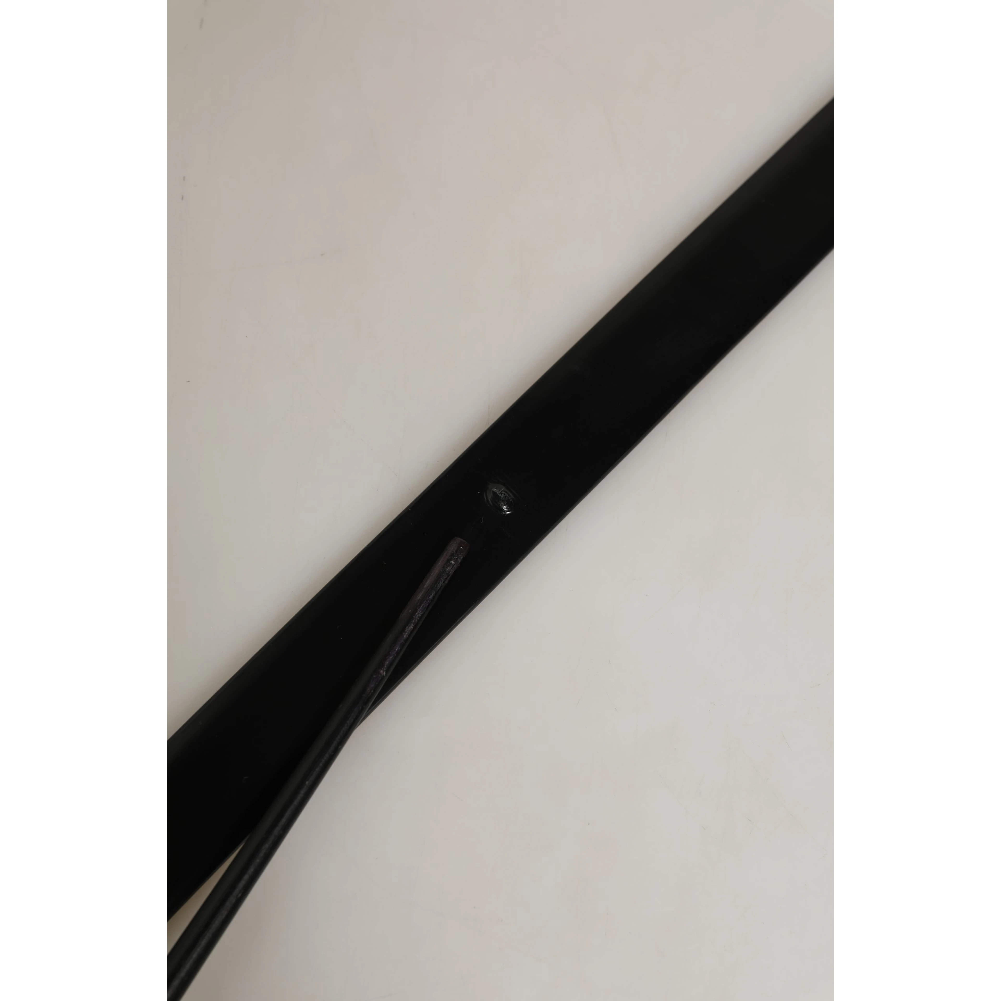 Black Leather Silver Tone Metal Buckle Belt