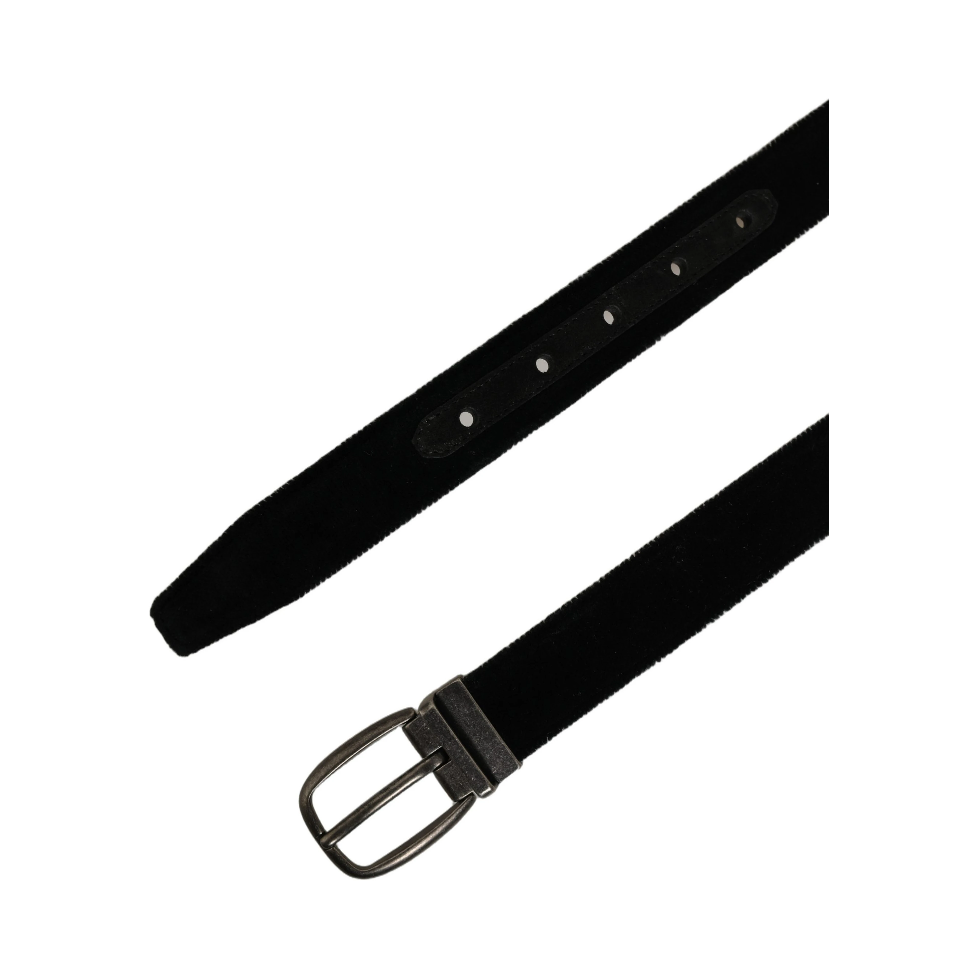 Black Cotton Metal Buckle Classic Men Belt