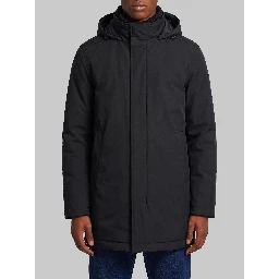 Black knit-collar jacket