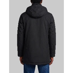 Black knit-collar jacket