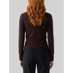 Dark brown crewneck Vetta top