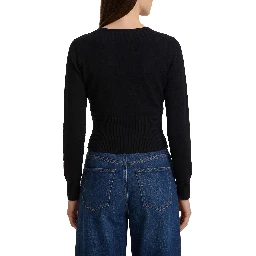 Black crewneck Vetta top