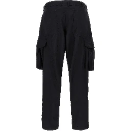 Blue Polyester Cargo Pants