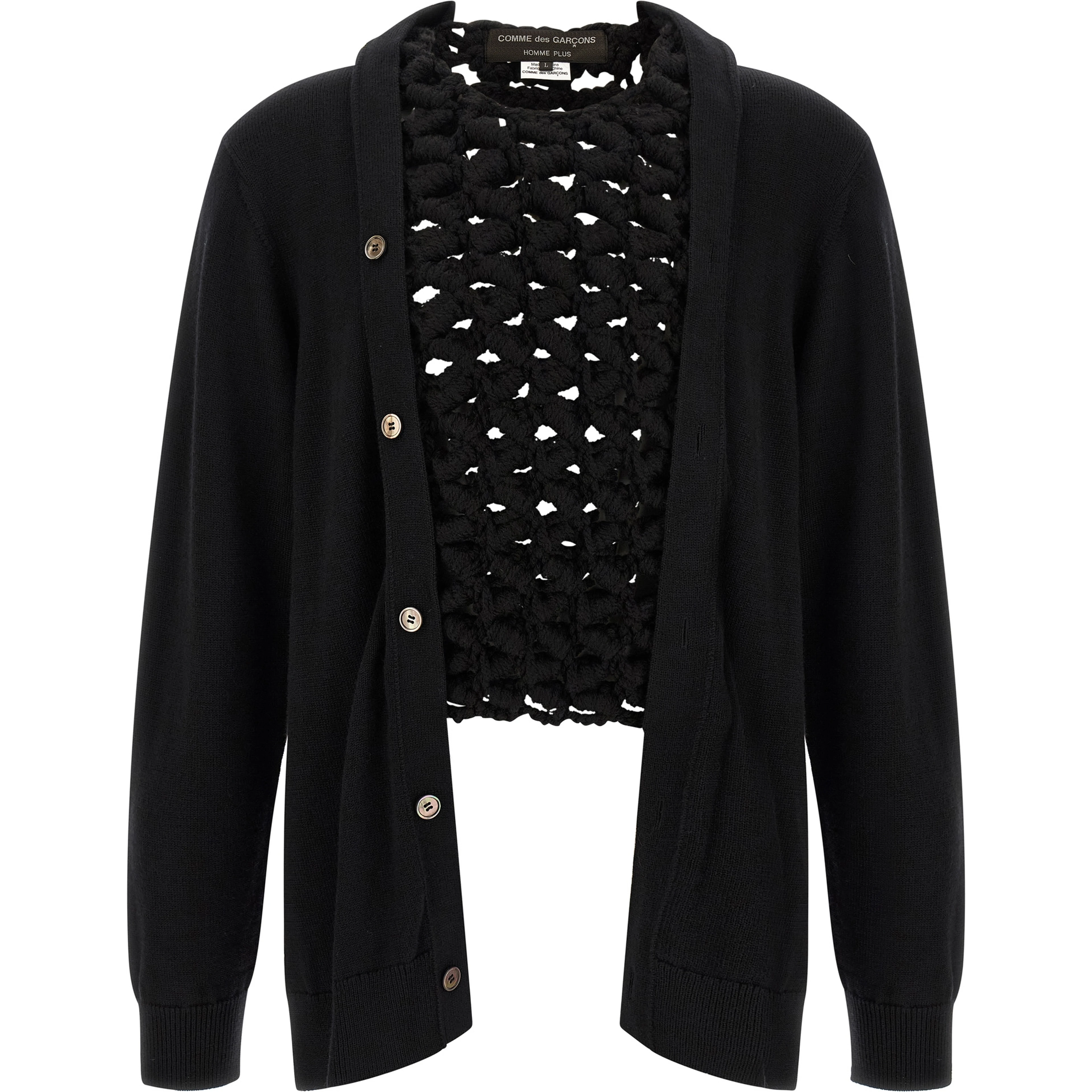 Black Wool Cardigan