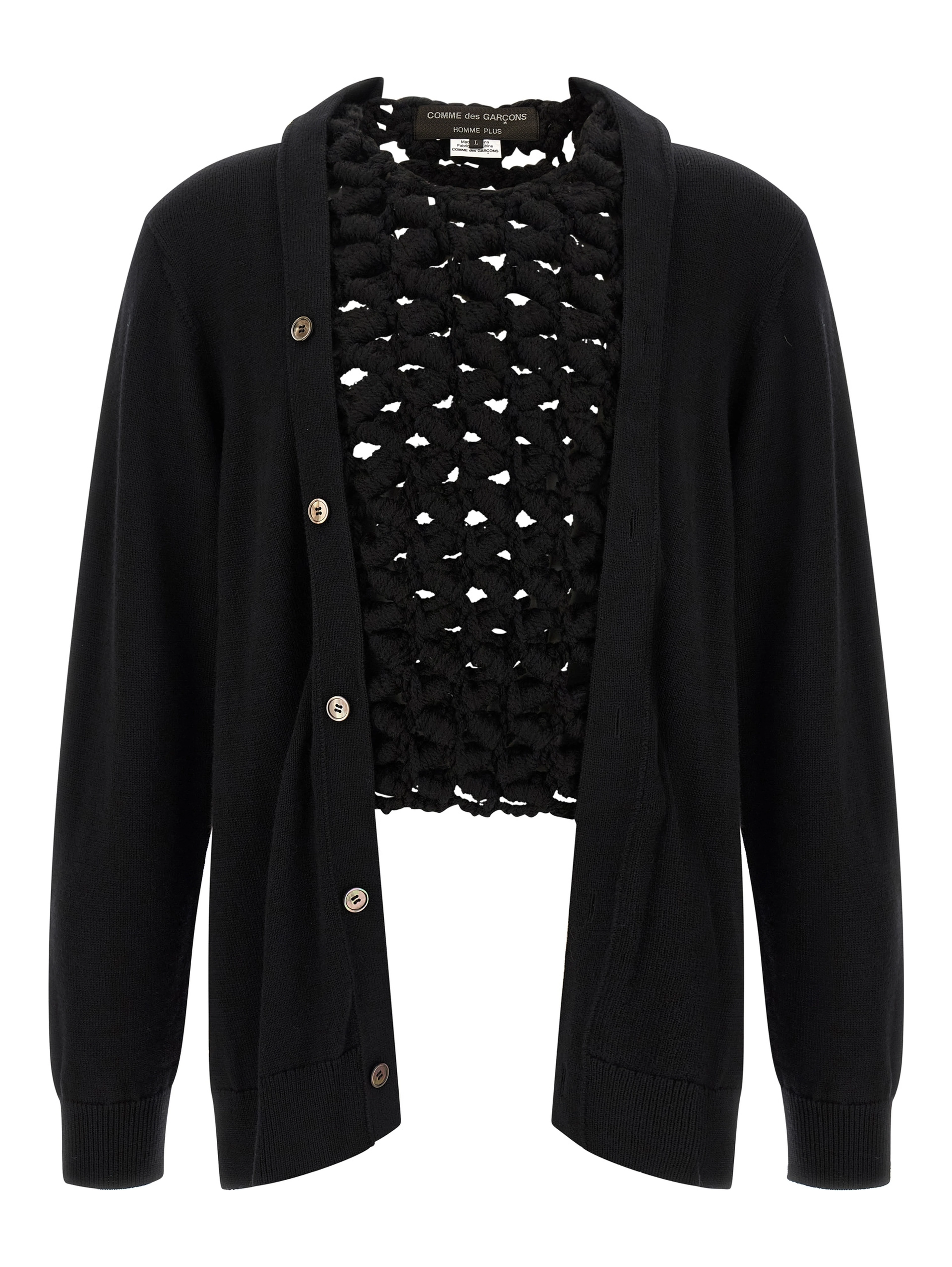 Black Wool Cardigan