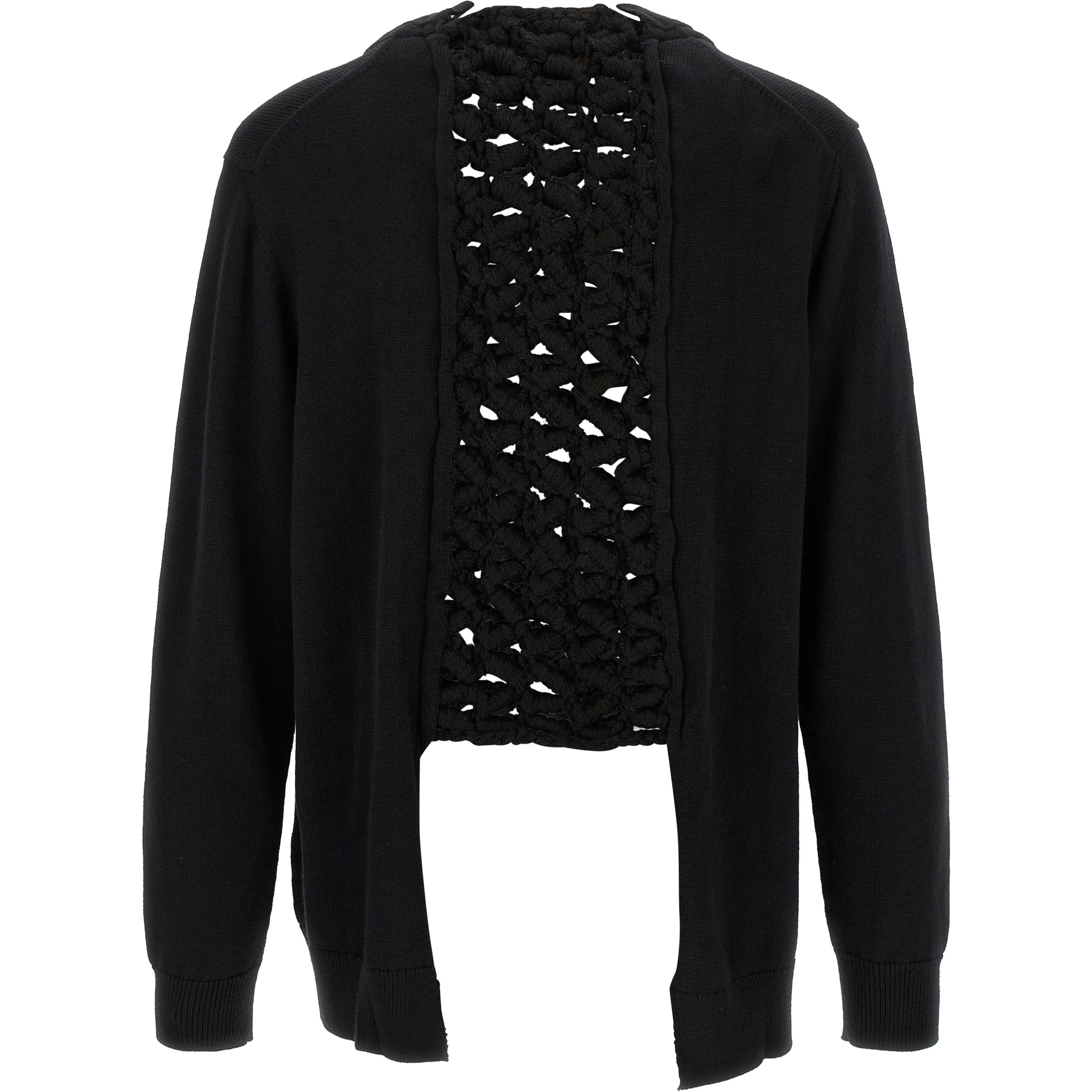 Black Wool Cardigan