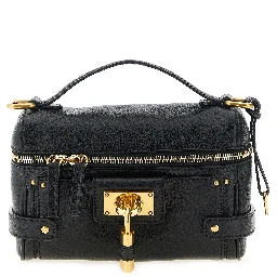 Black Buffalo Leather Shoulder Bag