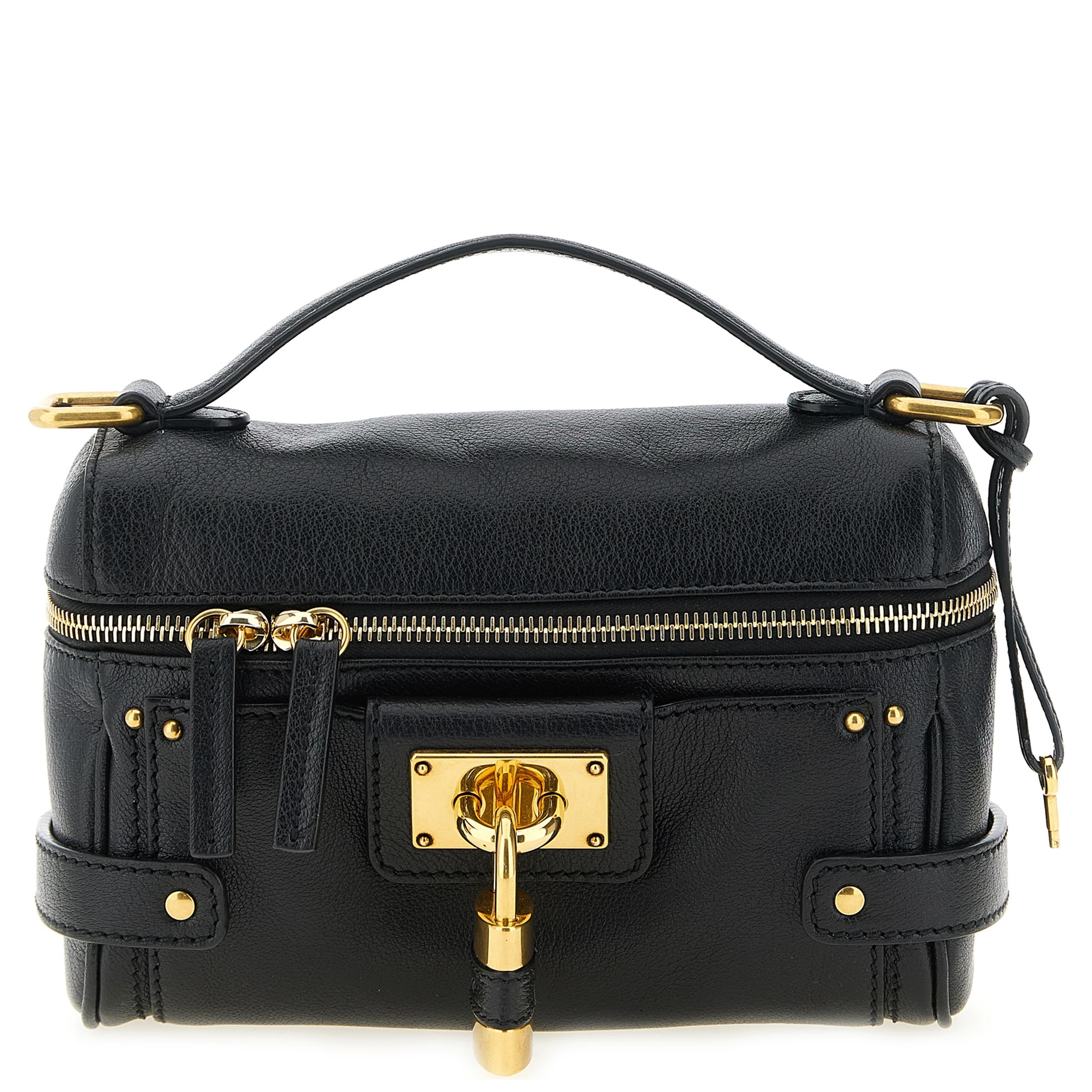 Black Buffalo Leather Shoulder Bag