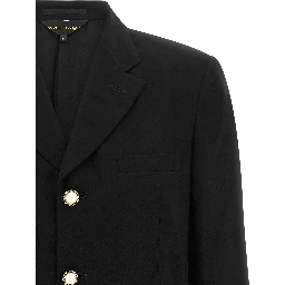 Black Polyester Blazer