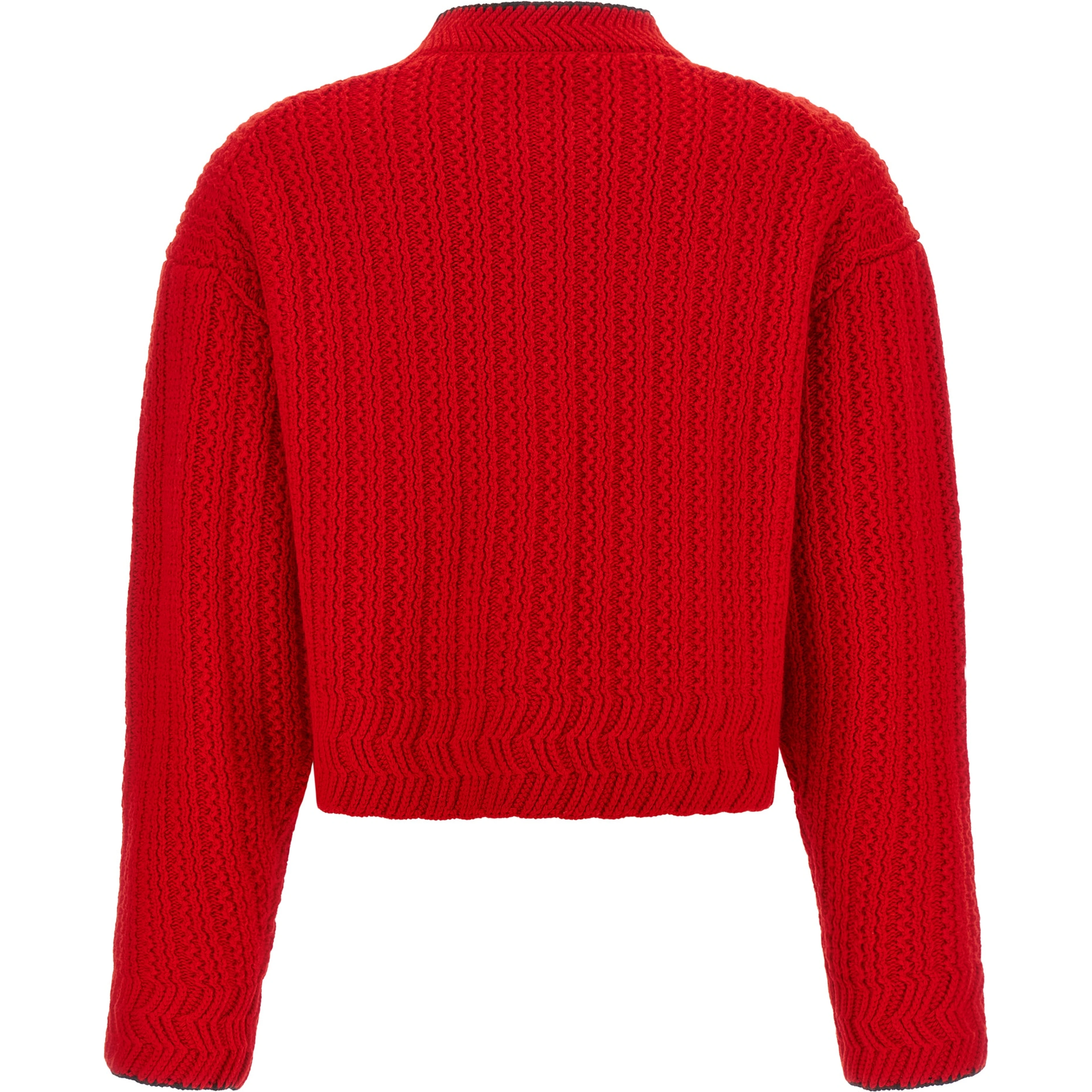 Red Wool Cardigan