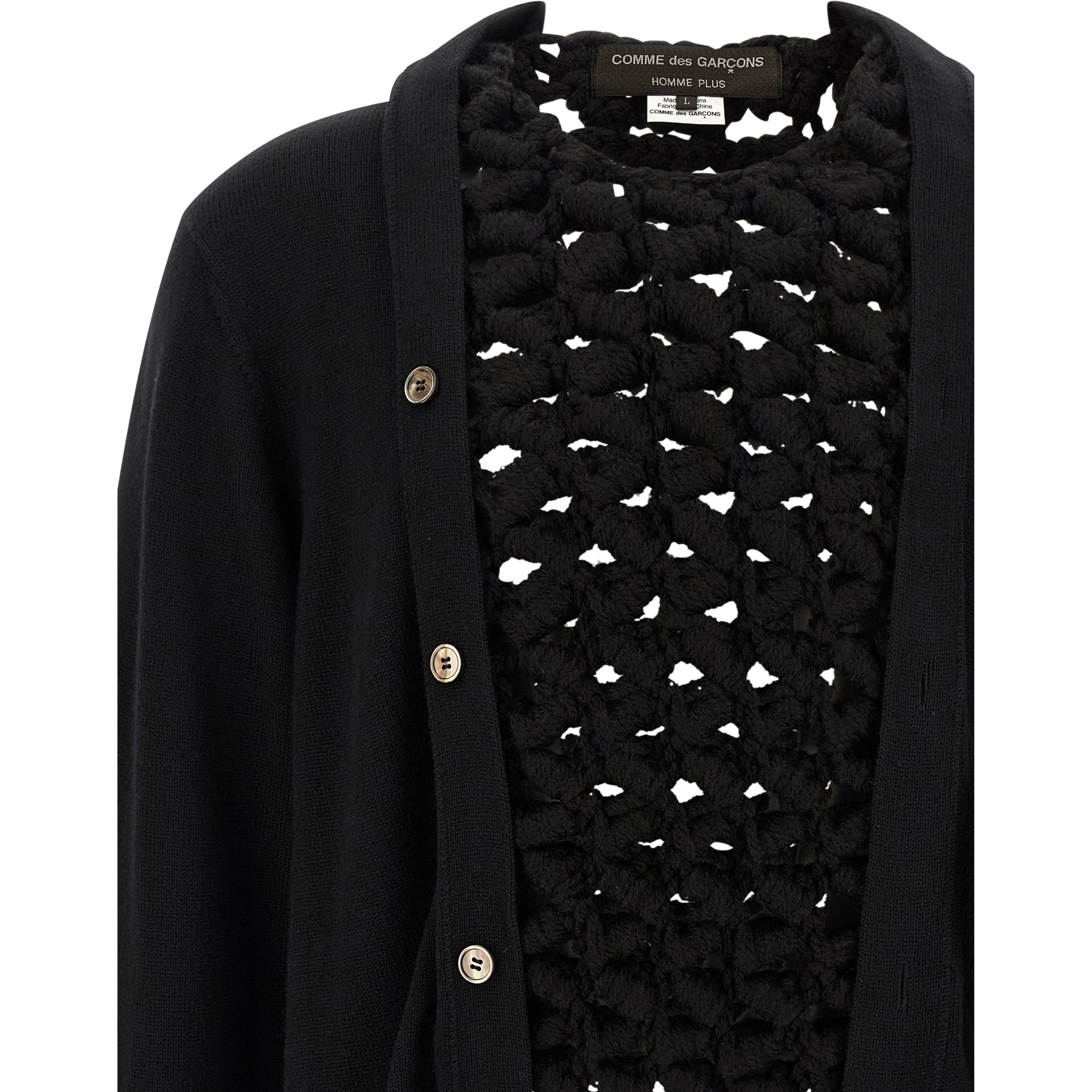 Black Wool Cardigan