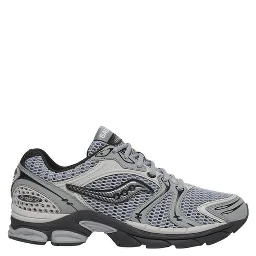 Gray Synthetic Athletic Sneakers