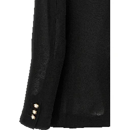 Black Polyester Blazer