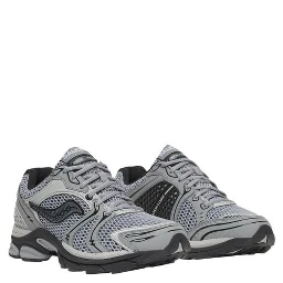 Gray Synthetic Athletic Sneakers