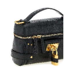 Black Buffalo Leather Shoulder Bag