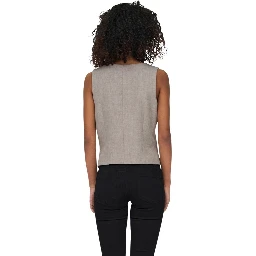 Beige Polyester Waistcoat