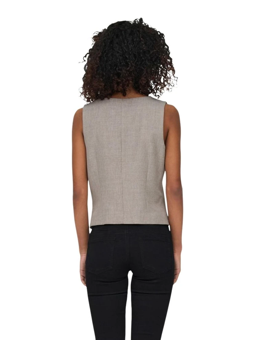 Beige Polyester Waistcoat