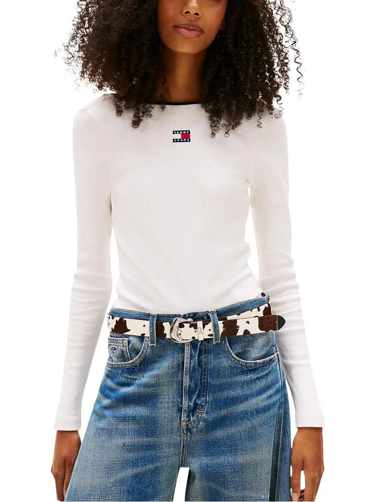 White Recycled Cotton Long Sleeve T-Shirt