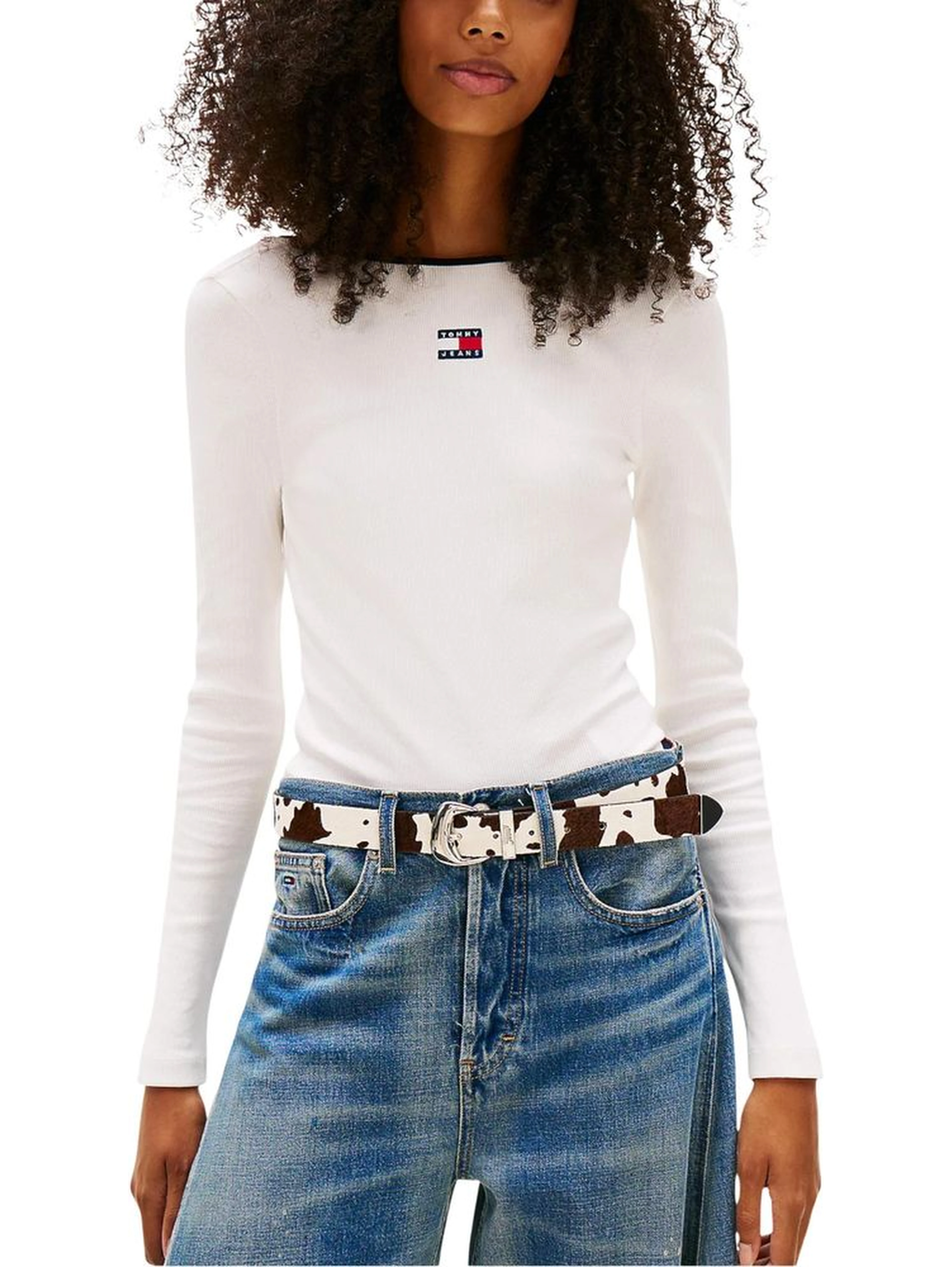 White Recycled Cotton Long Sleeve T-Shirt