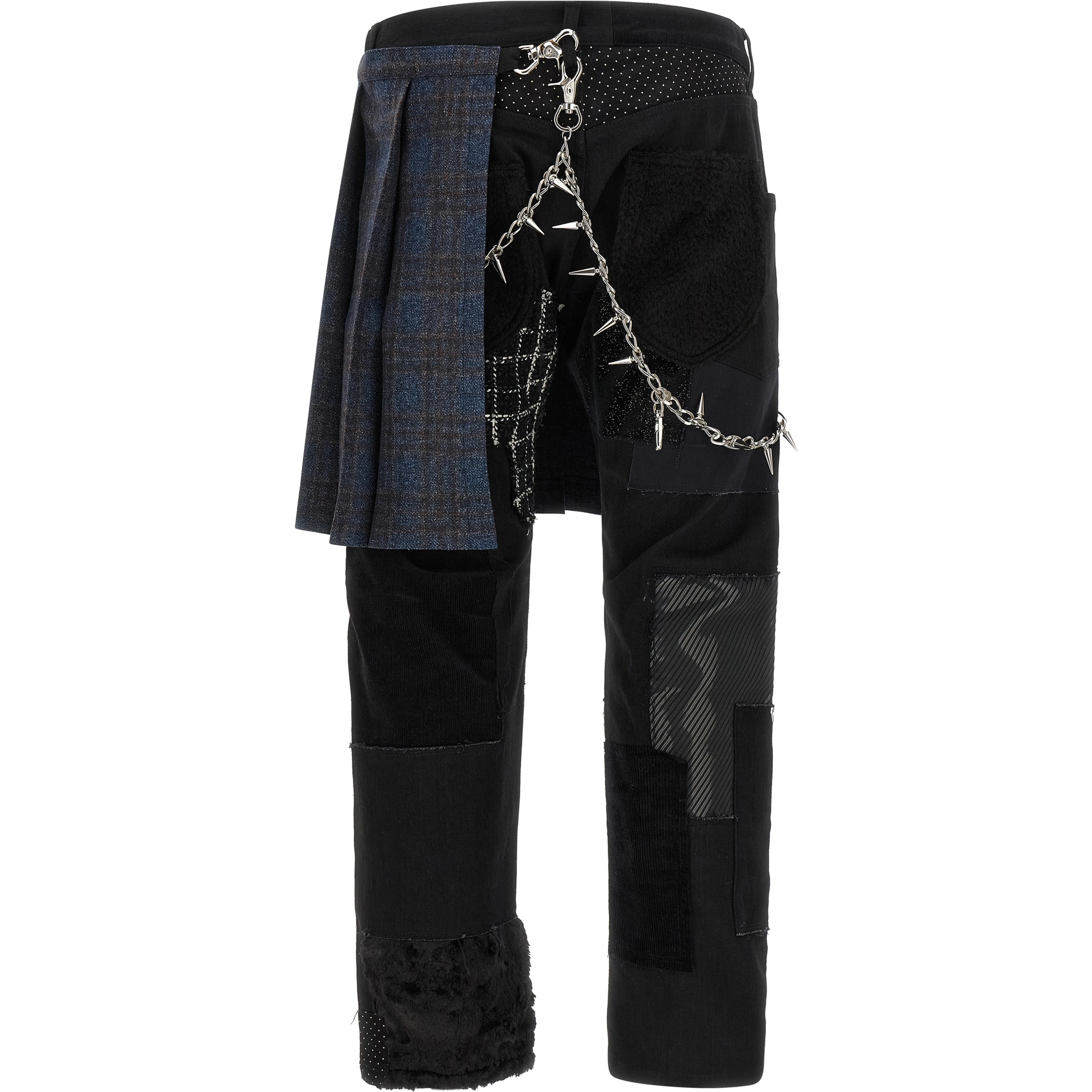 Black Cotton Straight-Leg Jeans