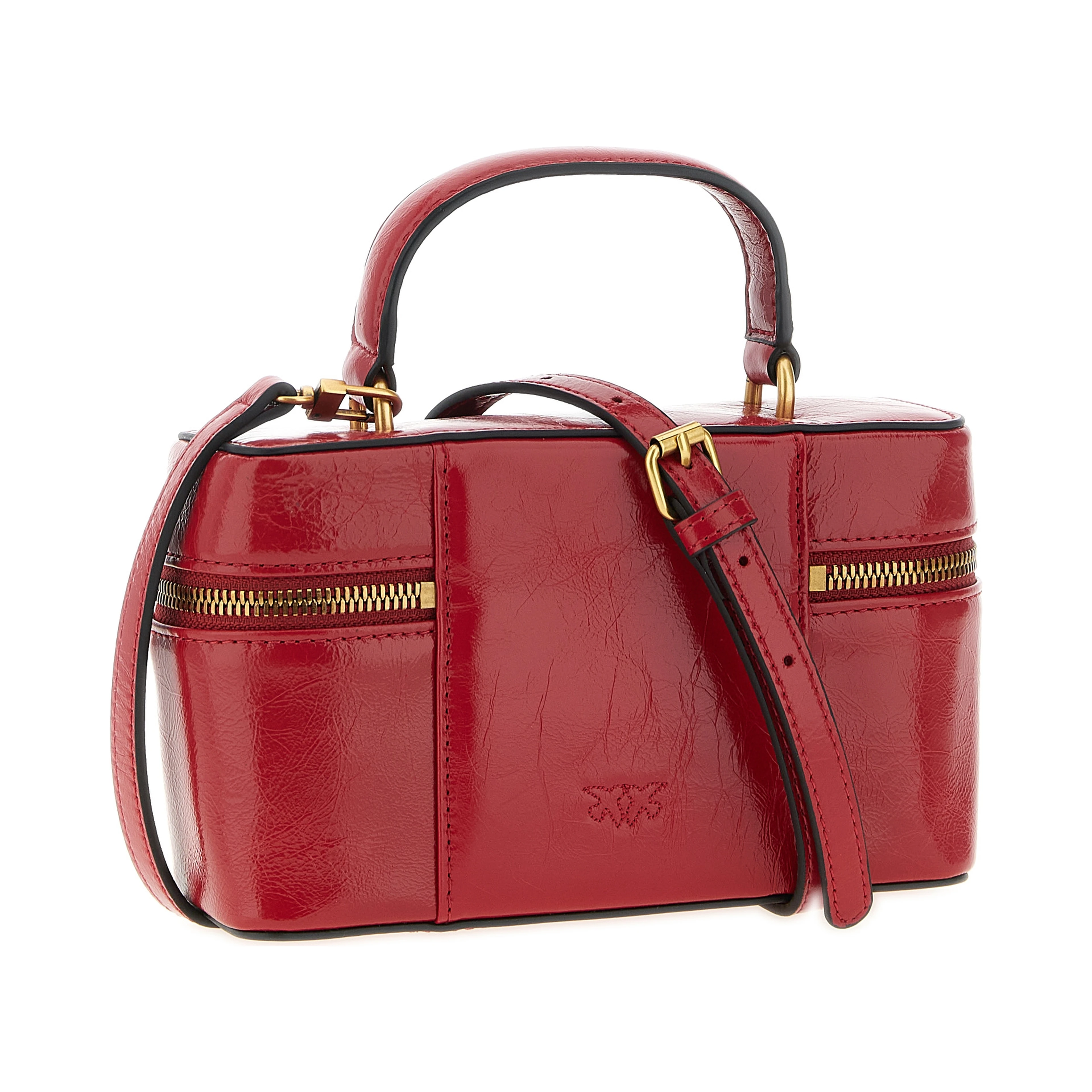 Red Calfskin Crossbody Bag