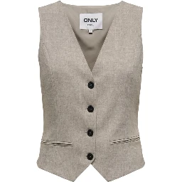 Beige Polyester Waistcoat