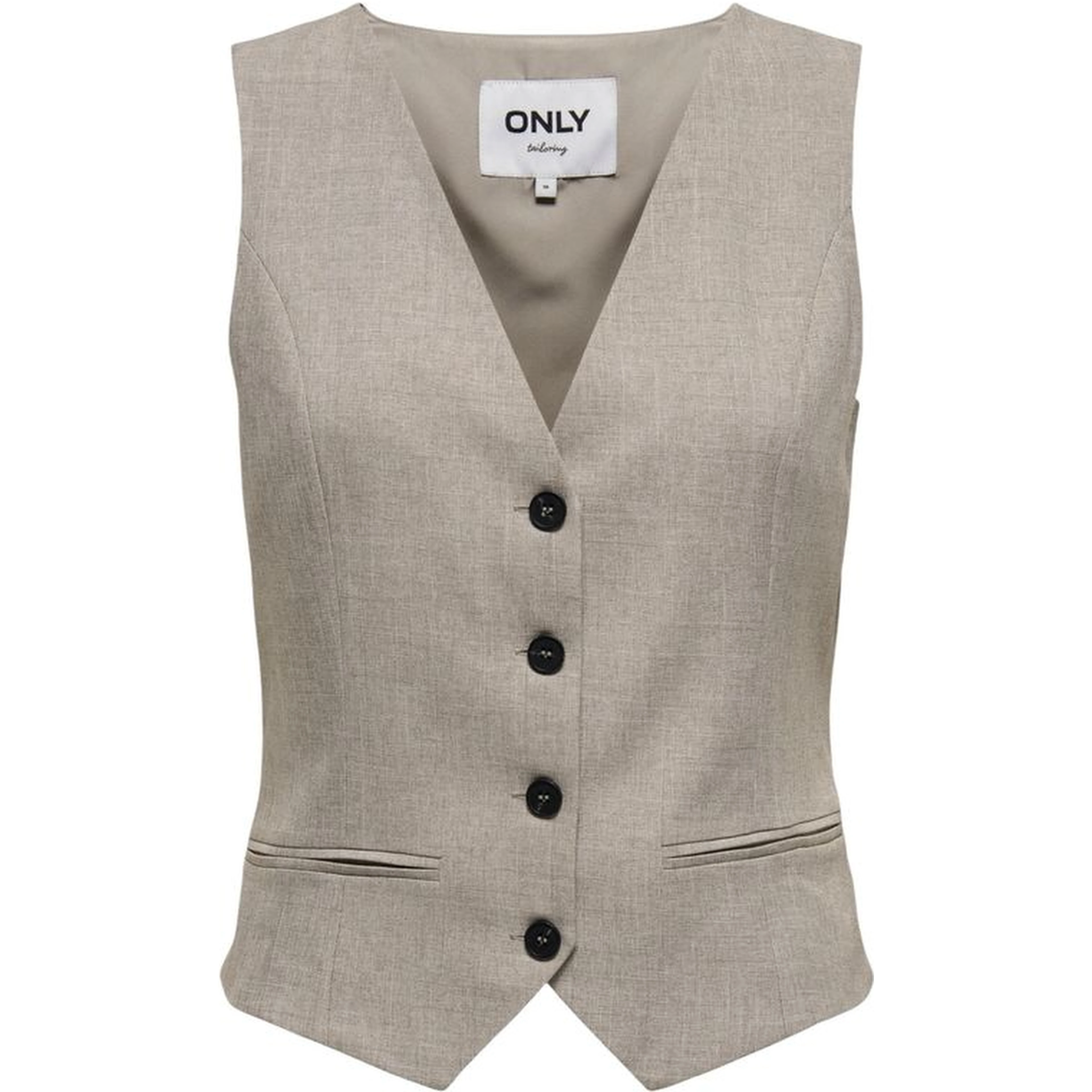 Beige Polyester Waistcoat