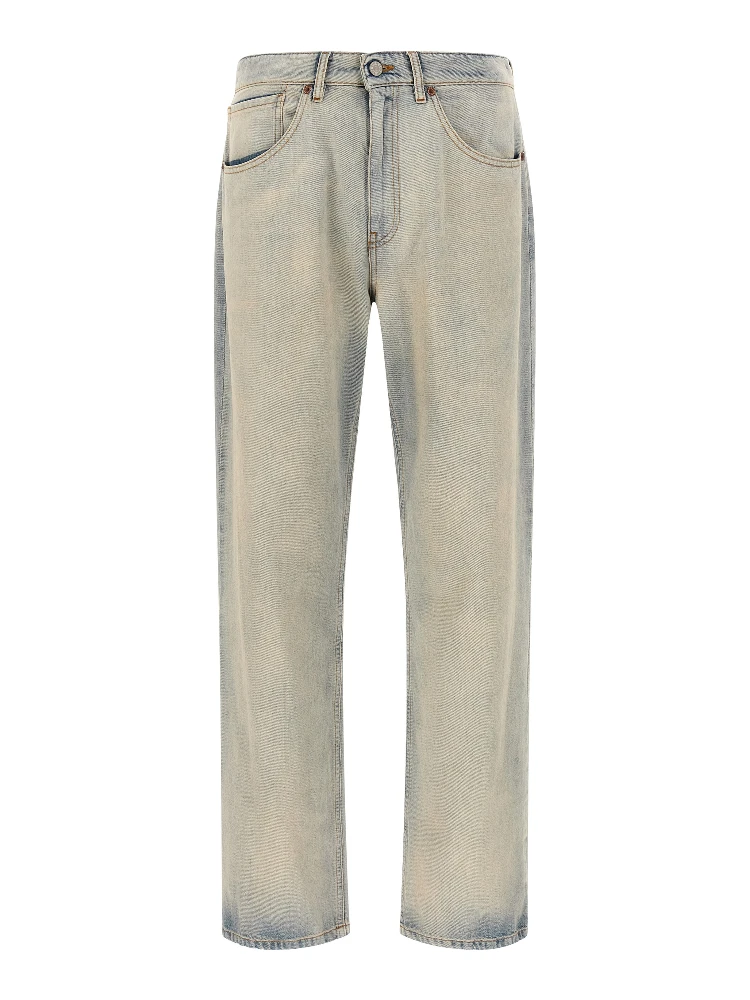 Blue Cotton Relaxed Fit Jeans