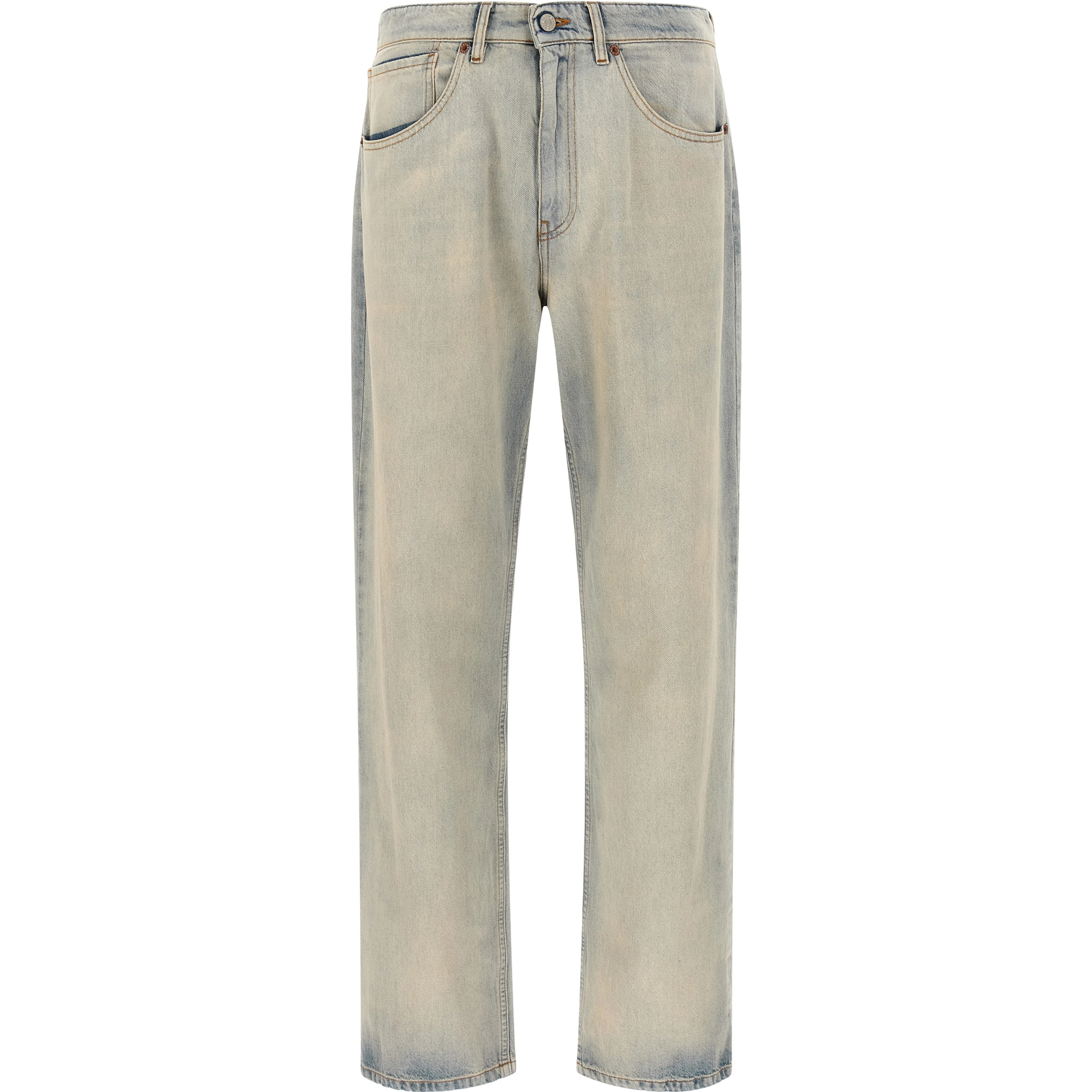 Blue Cotton Relaxed Fit Jeans