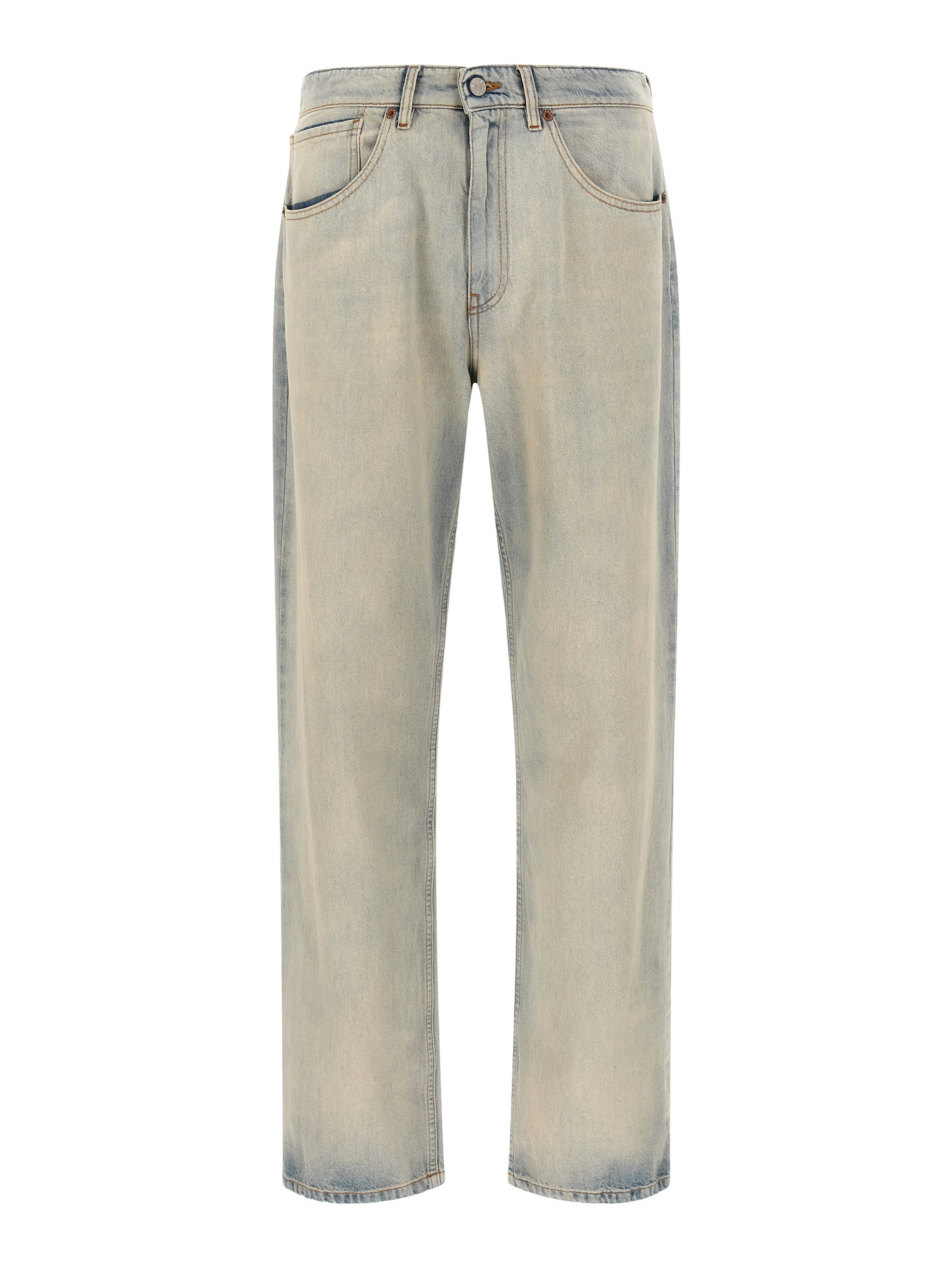 Blue Cotton Relaxed Fit Jeans