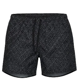 Black Polyester Swim Shorts
