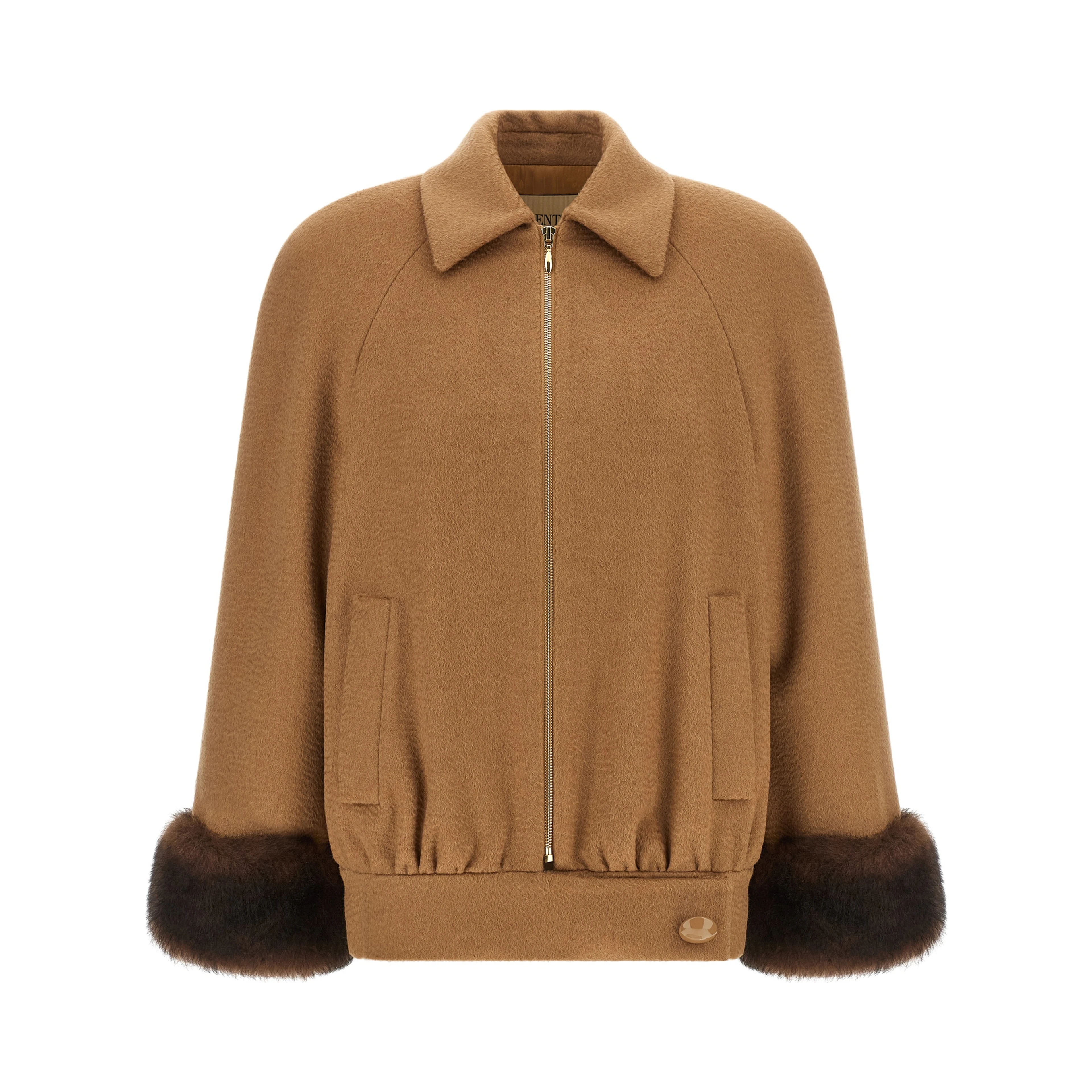 Brown Lamb Fur Bomber