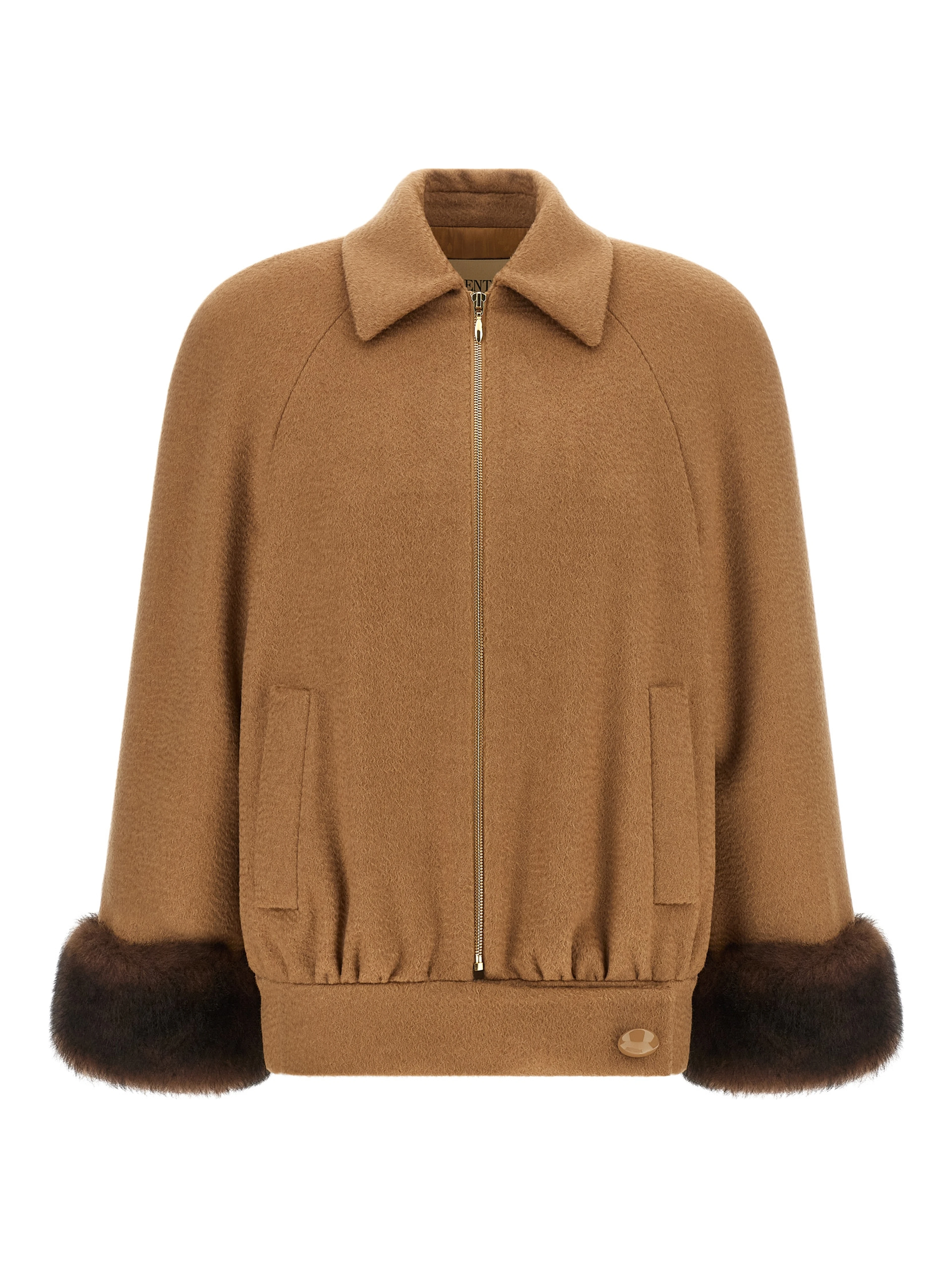 Brown Lamb Fur Bomber