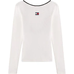 White Recycled Cotton Long Sleeve T-Shirt